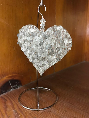#ad Heart Handmade Glass Valentines Day Birthdays $30.00