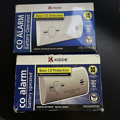 #ad Kidde Carbon Monoxide Alarm Battery Operated Model KN COB LP2 Lot of 2 $29.99
