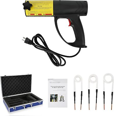 #ad 110V Magnetic Induction Heater Kit 1500W Automotive Flameless Heating W 3 Coils $239.99