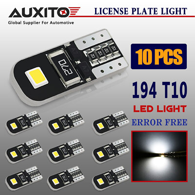 #ad Auxito LED 194 168 T10 Lamp White for Courtesy Side Marker License Plate light $7.99
