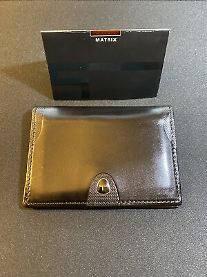 #ad Tumi Matrix Black Leather Wallet amp; ID Slot $75.00
