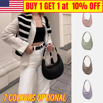 #ad Songmont Luna Bag Leather Crescent Bag for Women，Fashion Shoulder Underarm Bag $49.99