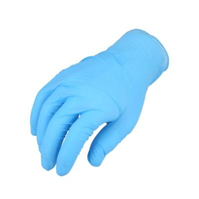 #ad 100 Pcs Blue Nitrile Powder Free Disposable Gloves 4 MIL Finger Textured 2XL $14.56