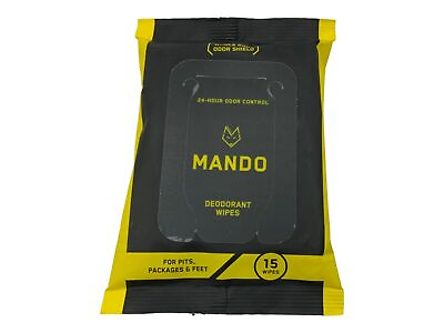 #ad MANDO LUME FOR MEN 24HR ODOR CONTROL PITS PACKAGES FEET 15 DEODORANT WIPES $9.99