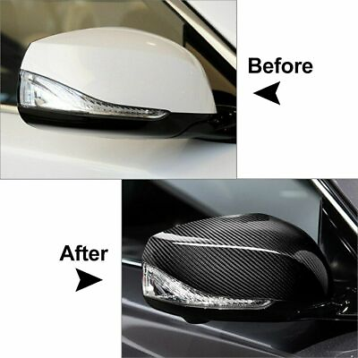 #ad 2PCS Real Carbon Fiber Side View Mirror Cover Caps For INFINITI Q60 2016 2021 $95.00