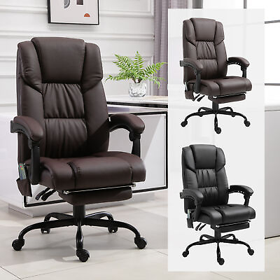 #ad Massaging Office Chair with Reclining Function 5 Wheels and High Back Support $151.99