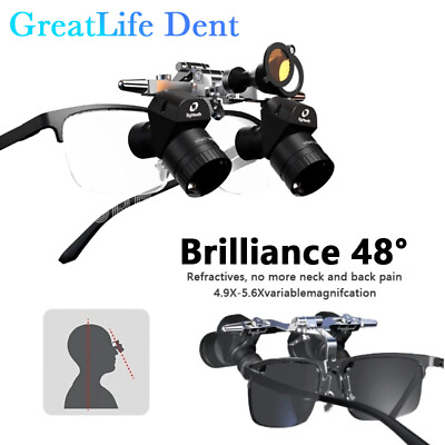 #ad Eighteeth Brilliance 48 Dental Binocular Magnifier Loupe 4.9X 5.6X 500 GreatLife $1289.99