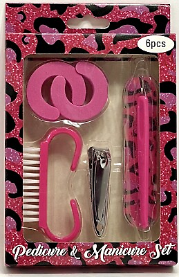 #ad Pedicure and Manicure Set Pink 6 Pc BRAND NEW $12.90