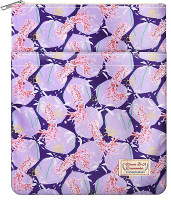 #ad 9#x27;#x27;x11#x27;#x27; Book Sleeve W Zipper Book Cover Book Protector Pouch Purple Squids $14.24