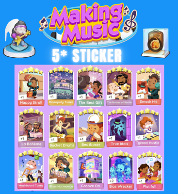 #ad MONOPOLY GO 5 STAR STICKERS ⚡FAST DELIVERY⚡ $7.50
