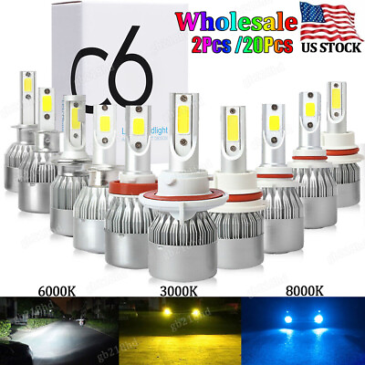 #ad H1 H3 H4 9005 9006 H11 H13 9004 9007 5202 LED Headlight Fog Light Kit Hi Lo Beam $8.59