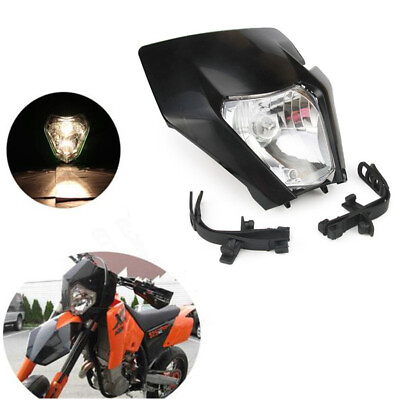 #ad 1x 35W Motorcycle Front Fork Headlight Driving Light with Rubber Straps Black $30.75