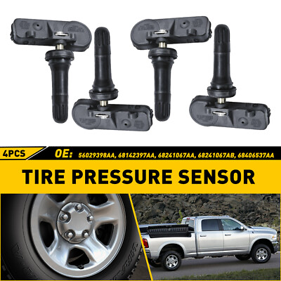 #ad 4* Tire Pressure For Sensor TPMS 2011 2012 2013 Ram 1500 2500 3500 Car Parts $25.64