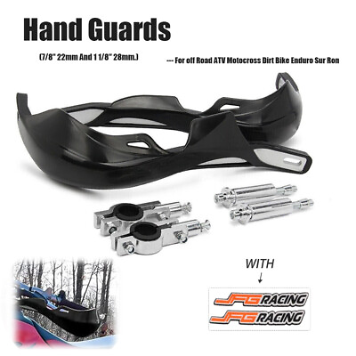 #ad Motorcycle Hand Guards For All 7 8quot; 1 1 8quot; Handlebars Dirt Bike Enduro ATV Black $30.99