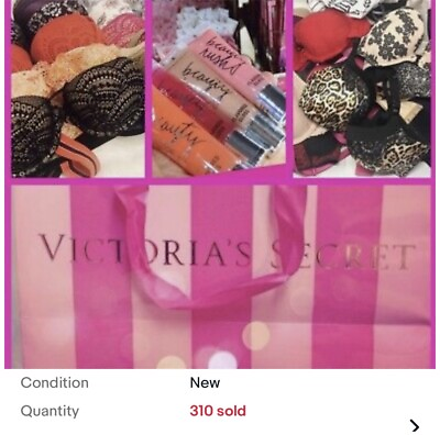 #ad NWT Victoria#x27;s Secret WHOLESALE RESALE Mixed Lot Bra Panty PINK Lingerie Beauty $98.00