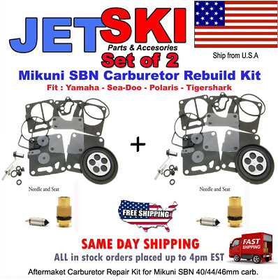 #ad SeaDoo Mikuni Dual Carb Rebuild Kit 580 650 717 720 787 800 GTI GTS GTX SP SPX = $59.99