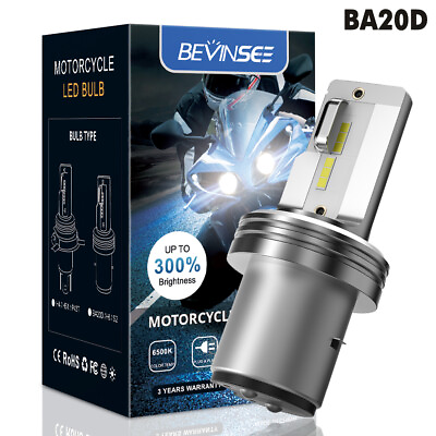 #ad 2x S2 BA20D LED Motorcycle Headlight Bulbs For KTM 125 EXC 1994 2007 Hi Low Beam $21.59