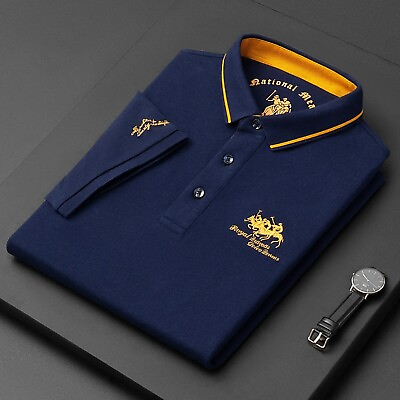 #ad New Summer Embroidered Polo Shirt Men#x27;s Luxury Top Casual Short Sleeve T Shirt $24.84