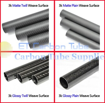 #ad 3K Carbon Fiber Tube OD10mm x ID6mm 8mm 9mm 500mm 330mm Long for RC Airplane $22.18