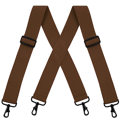 #ad #ad Buyless Fashion Suspenders 48#x27; Elastic Adjustable 2#x27; Wide X Back Black Hooks $17.47