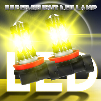 #ad H11 55W Super Yellow Xenon Gas Halogen Headlight Low Beam Fog light Bulbs X550 $15.99