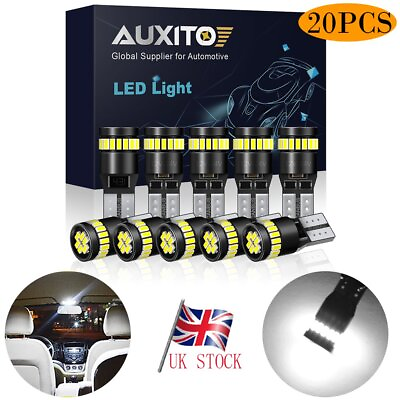 #ad 20PCS Auxito H7 T10 SUPER WHITE XENON HID CAR Lights SET HEAD LIGHT BULBS BRIGHT GBP 24.69