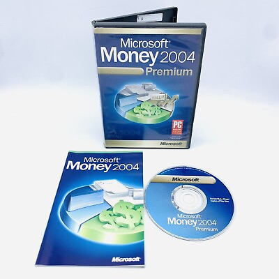 #ad Microsoft Money 2004 Premium For Windows PC Complete Tested Fast Ship $34.99