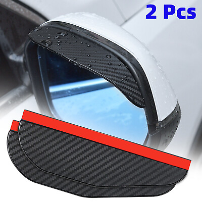 #ad Car Black Rear View Side Mirror Rain Board Eyebrow Guard Sun Visor Accessories $8.99