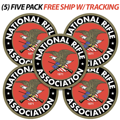 #ad 5 NRA National Rifle Association Gun 2nd Amendment Vinyl Stickers Decal 3quot;x3quot; $4.49