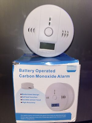 #ad SET OF 3. Battery Operated Carbon Dioxide Alarm. 85db alarm. $16.99