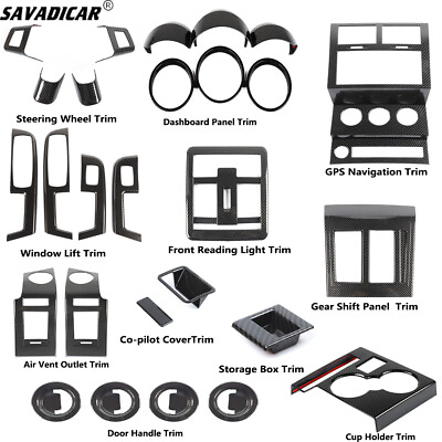 #ad 23x Carbon Fiber Inner Full Set Panel Decor Cover Trim Kit for Dodge Nitro 07 12 $345.99