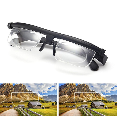 #ad Dial Adjustable Glasses Variable Focus For Reading Distance Vision Eyeglasses $13.80