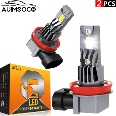#ad AUIMSOCO Combo 2x H9 H11 H8 LED Headlight Kit Bulb High Low Beam Fog Light White $45.99