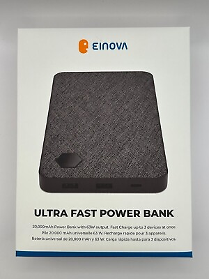 #ad EINOVA Laptop Power Bank Ultra Fast 20000mAh Slim Battery Pack USB C amp; USB A $42.99