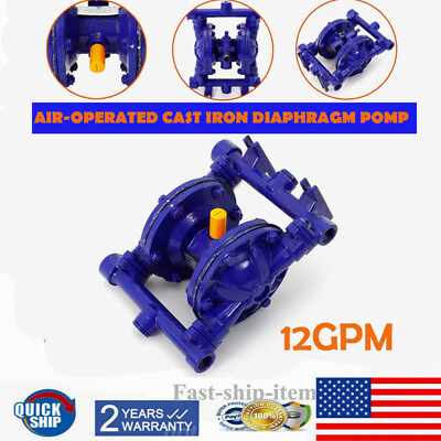 #ad New Air Operated Double Diaphragm Diaphram Pump for Industrial Use 12GPM 115PSI $81.70