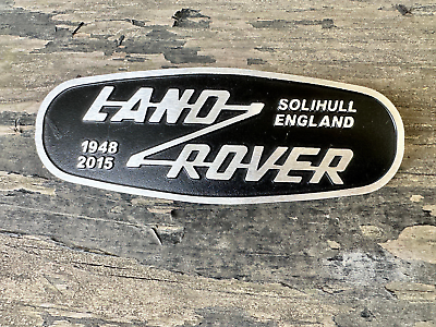 #ad Land Rover Series Defender Solihull England 1948 2015 Aluminum Alloy Metal Badge $29.95