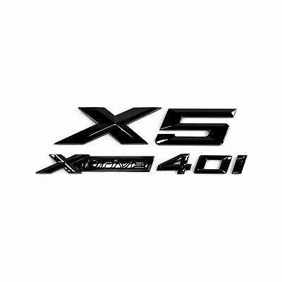 #ad for X5 Series Gloss Black Emblem X5XDrive40i Number Letters Rear Trunk Badge $19.97