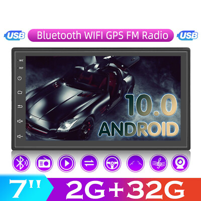 #ad 2G32G Android 10.0 Car Stereo Radio GPS Navigation WIFI FM Double 2 Din WIFI 7quot; $54.99