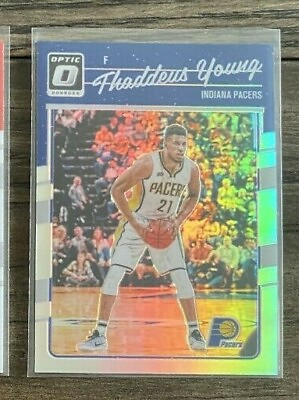 #ad 2016 17 Donruss Optic THADDEUS YOUNG Silver Holo Prizm card PACERS $1.50