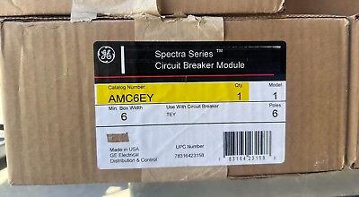 #ad GE AMC6EY CIRCUIT BREAKER MODULE MODEL 1 6 POLES TEY New In Box See Photos $198.00