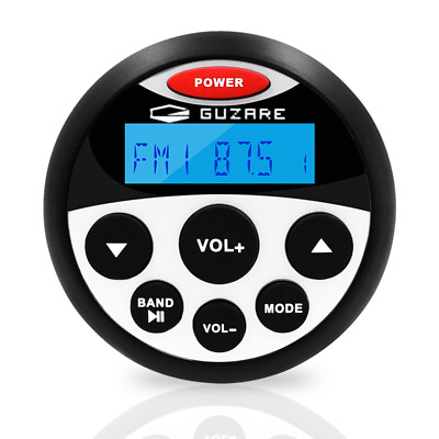 GUZARE Boat Marine Stereo Receiver Bluetooth Audio AM FM Gauge Waterproof Radio $49.59