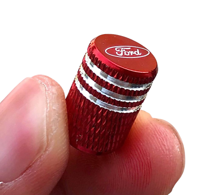 #ad 4x Ford Tire Valve Stem Caps Car Truck SUV Universal Fitting Red $7.44