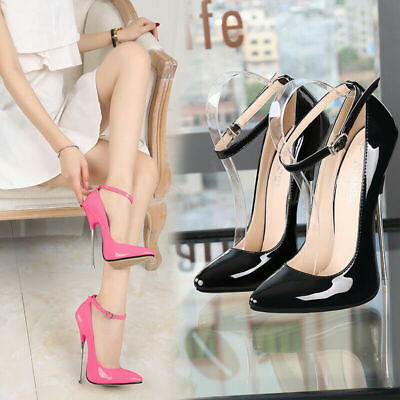 #ad 16cm Sexy Super High Heels Crossdresser Pointed Toe Strap Club Stilettos Shoes @ $48.75