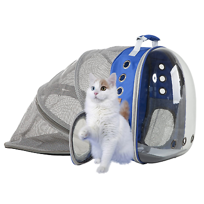 Pet Cat Dog Carrier Backpack Bubble Back Expandable Travel Bag Airline Approved $29.99
