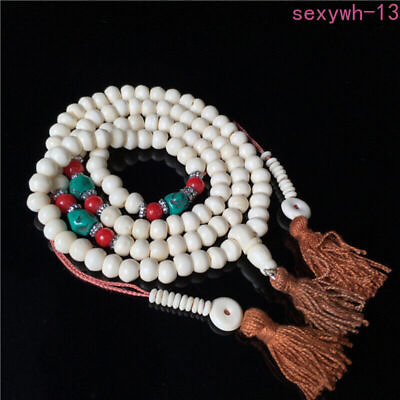 #ad 108 Beads （8mm Tibetan Natural Blessed Mala Necklace $23.82