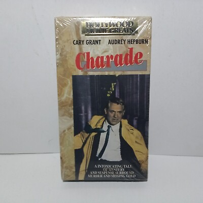#ad NEW Charade VHS 1991 Cary Grant Audrey Hepburn Walter Matthau $2.99