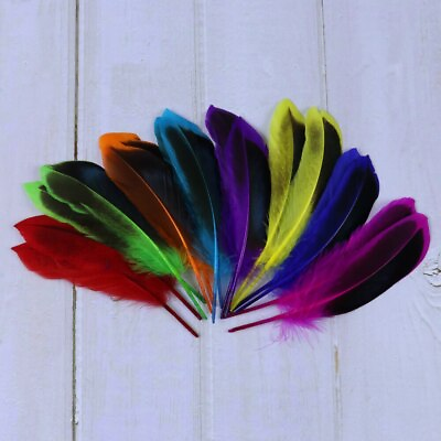 #ad Natural Duck Feather 20 50 pcs Dyed Handmade Colored for DIY Dress Sewing Craft $20.89