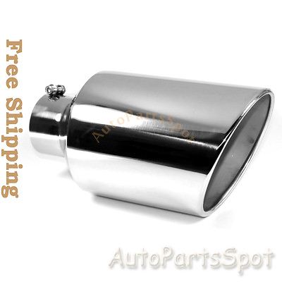 #ad Stainless Steel Exhaust Tip 4quot; Inlet 8quot; Outlet 15quot; Long $40.80