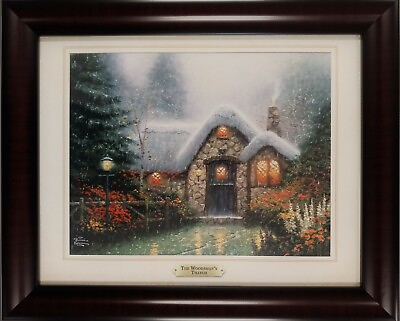 #ad Woodsman#x27;s Thatch by Thomas Kinkade 2011 Signed in plate Offset lithograph $95.00