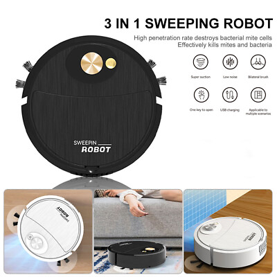 #ad Intelligent Sweeping Robot Vacuum Cleaner 3 in 1 Low Noise Sweeper Rechargeable $19.10